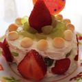 むぃ♪'s cooksnap of when they made 1才のバースデーケーキ♡長男に^o^.