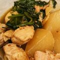 まいみずママ's cooksnap of when they made 鶏肉と大根・ほうれん草の炒め煮.