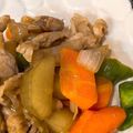 akicopad's cooksnap of when they made 鶏と根菜のピリ辛甘酢炒め.