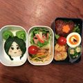 こつゆ514's cooksnap of when they made キャラ弁＊小松菜でおだんご頭の女の子.