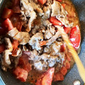 クックにくにく's cooksnap of when they made 豚こま肉とトマトのマヨぽんパパっと炒め★.