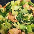 ☆ごはんできた☆'s cooksnap of when they made チンゲン菜とベーコンの中華たまご炒め.