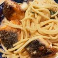 amycooking's cooksnap of when they made 鮭とねぎのクリームパスタ☆.