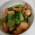 unauna72's cooksnap of when they made チンゲン菜と厚揚げのオイスターソース炒め.