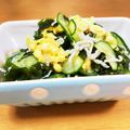 ＊sunlight＊'s cooksnap of when they made 酢の物 (しらす.胡瓜.ワカメ.たまご).