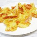 ＠迷子＠'s cooksnap of when they made 新玉ねぎと魚肉ソーセージのかき揚げ.
