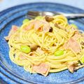 なおミール's cooksnap of when they made にんにくベーコン生クリームで極上パスタ.