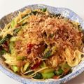 ミツナリ1600's cooksnap of when they made ベーコンと小松菜の和風パスタ.