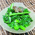 料理男子部's cooksnap of when they made 簡単わさび菜のゴマおかかのお浸し.