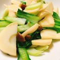 はるシェフ's cooksnap of when they made たけのことチンゲン菜の炒めもの.