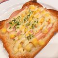 ⁂romoromo⁂'s cooksnap of when they made 朝食＆ランチ♪ハムマヨチーズ☆トースト.