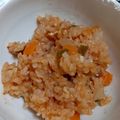 leedesyo's cooksnap of when they made 離乳食後期　炊飯器で簡単チキンライス.