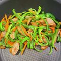 7marii's cooksnap of when they made ウインナーとピーマン人参炒め.