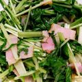 ☆とん吉☆'s cooksnap of when they made 【レンジで簡単】水菜とベーコンのおひたし.