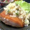 赤ぎん's cooksnap of when they made サーモンムニエルの簡単タルタルソース添え.