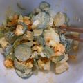 小５料理男子's cooksnap of when they made ゆで卵ときゅうりのチーズ入りサラダ.