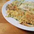 ゆうゆ35's cooksnap of when they made 米粉が入ったもちもち☆豚ニラチヂミ.