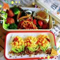 norikolo's cooksnap of when they made キャラ弁☆デコ弁　簡単！春のお花畑弁当.