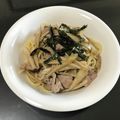 梨吉くん's cooksnap of when they made 豚肉とごぼうのパスタ.
