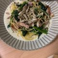 emioui's cooksnap of when they made ほうれん草とベーコンのミルクスープスパ.