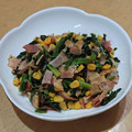 ラリー＆サラ's cooksnap of when they made 厚切りベーコンとほうれん草のバター炒め.