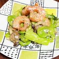 苔moss子's cooksnap of when they made 海老とそら豆のガーリックバター炒め.