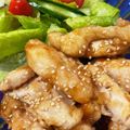 まゆぶう❤'s cooksnap of when they made 鶏むね肉のからあげ。甘辛手羽唐風。.