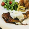 みーのkitchen's cooksnap of when they made ブリのバルサミコ酢照り焼き+叩きとろろ.