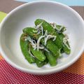 mibumi's cooksnap of when they made スナップえんどうのうま塩じゃこサラダ.