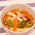 Aloha☆★'s cooksnap of when they made キャベツ、ベーコン、エリンギのスープ.