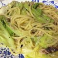 にゃん☆28's cooksnap of when they made サバ缶と春キャベツで＊お手軽パスタ.