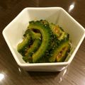 shoheitake's cooksnap of when they made 簡単 もう一品 ゴーヤのお浸しごま油和え.