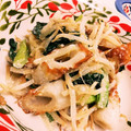 NEKOほっぺ's cooksnap of when they made 簡単一品☆小松菜と竹輪の胡麻ダレ.