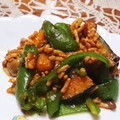 トッチのママ's cooksnap of when they made 南瓜とピーマンと挽肉のオイスター野菜炒め.