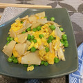 たまゴン♪'s cooksnap of when they made たけのこグリーンピースの卵とじ.