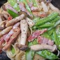 まな姫's cooksnap of when they made 絹さやとベーコンのクリームパスタ.