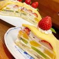 appleマカロン's cooksnap of when they made 断面萌え♡果物たっぷりミルクレープケーキ.