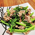 chotako's cooksnap of when they made つぼみ菜と豚肉のオイスターソース炒め.