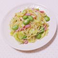 まあまま☆0403's cooksnap of when they made 旬味そら豆と春キャベツのペペロンチーノ.