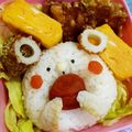 たにたーに's cooksnap of when they made 簡単♪お口あ〜んの白くまくんキャラ弁当.