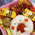 たにたーに's cooksnap of when they made 簡単♡卵焼きで【ハチさん】キャラ弁.