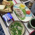 ぐりtoぐら's cooksnap of when they made 朝食＊ベーコン・チーズ・胡瓜サンドイッチ.