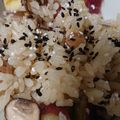 ★料理は楽しい★'s cooksnap of when they made さつま芋とマッシュルームの炊き込みご飯♪.