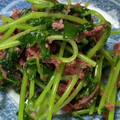 わっきー0424's cooksnap of when they made おつまみに！豆苗とコンビーフ炒め.