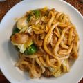 kumarie's cooksnap of when they made 回鍋肉焼きうどん♪.