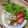 noaさん's cooksnap of when they made 炊飯器で炊くだけ！海南チキンライス☆.