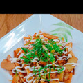 ボビン姫's cooksnap of when they made たけのことイカの旨辛豆板醤照りマヨ炒め.