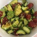 クックSB7K4U☆'s cooksnap of when they made ♬ ごま油香る ♬ 簡単アボカドまぐろ丼.