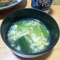 にち's cooksnap of when they made ふんわり卵と小松菜のかき卵汁.