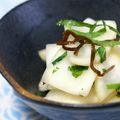 ピンクのたまご's cooksnap of when they made カブと大葉の塩昆布和え.